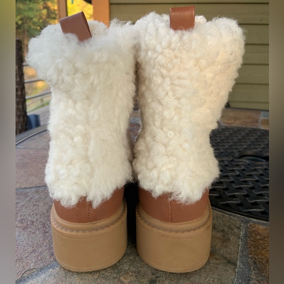 COACH *Leona* Leather & Shearling Boots - Picture 4 of 11